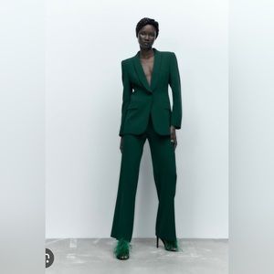 BNWT Zara AW22 Emerald Green Suit Pants XXL
